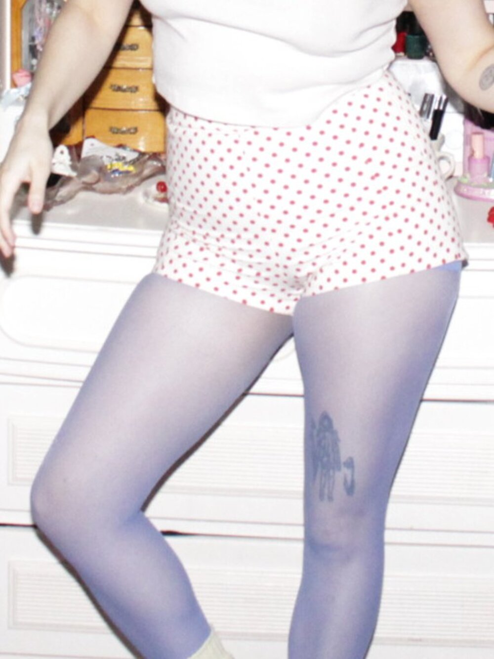 Zara high-waisted polka dot hot pants